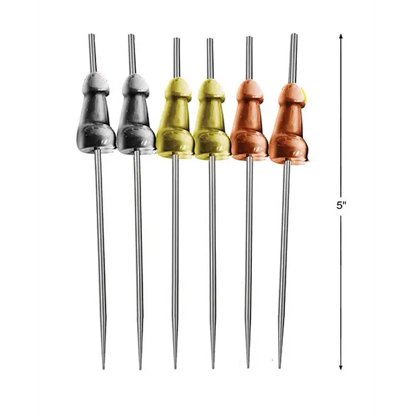 Glitterati Penis Picks - Set of 6