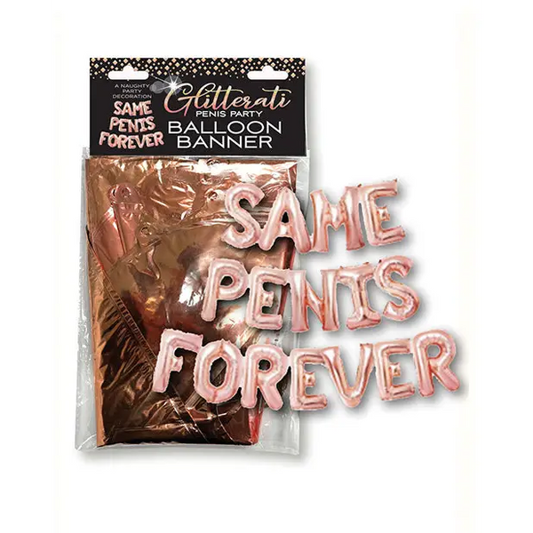 Glitterati Same Penis Forever Balloon Banner - Bachelorette & Party Supplies