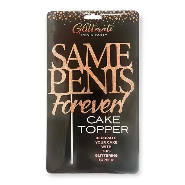 Glitterati Same Penis Forever Cake Topper - Bachelorette & Party Supplies