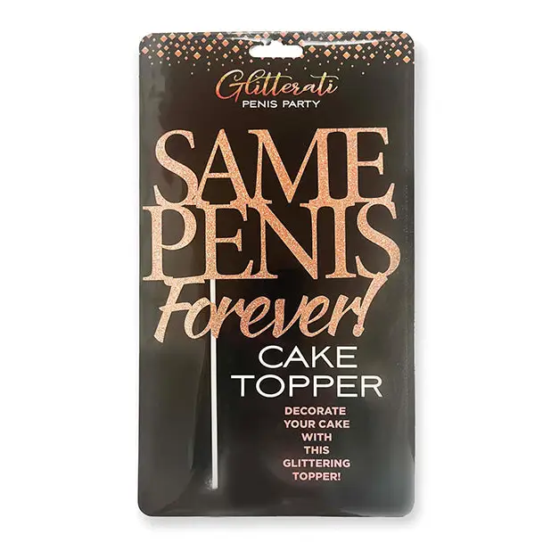 Glitterati Same Penis Forever Cake Topper - Bachelorette & Party Supplies
