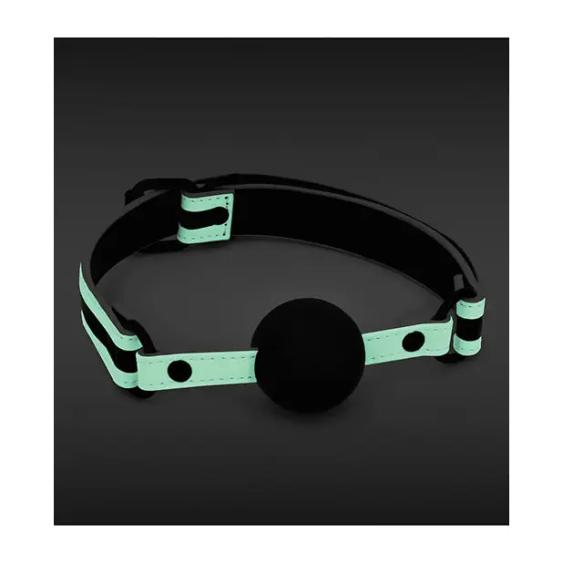 GLO Bondage Ball Gag - Glow in the Dark - Bondage Blindfolds & Restraints
