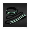 GLO Bondage Collar & Leash - Glow in the Dark - Bondage Blindfolds & Restraints