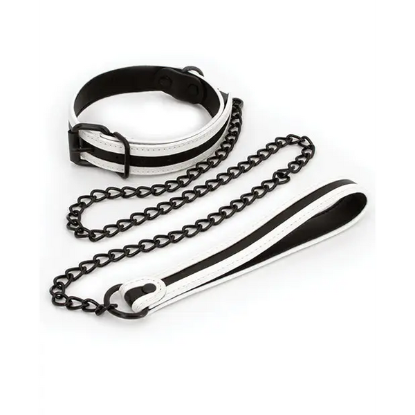 GLO Bondage Collar & Leash - Glow in the Dark - Bondage Blindfolds & Restraints