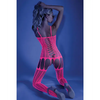 Glow Black Light Criss Cross Paneled Bodystocking Neon Pink O/S - Lingerie - Packaged