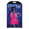 Glow Black Light Net Halter Dress Neon Pink QN - Lingerie - Plus/Queen - Packaged