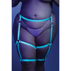 Glow Buckle Up Glow in the Dark Leg Harness Light Blue O/S - Lingerie - Packaged