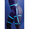 Glow Buckle Up Glow in the Dark Leg Harness Light Blue O/S - Lingerie - Packaged