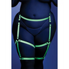 Glow Buckle Up Glow in the Dark Leg Harness Light Blue O/S - Lingerie - Packaged