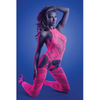 Glow Captivating Halter Bodystocking & G-String Neon Pink O/S - Lingerie - Packaged