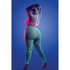 Glow Come Alive Suspender Stockings Bralette & G-String Multi Color QN - Lingerie - Plus/Queen - Packaged