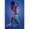 Glow Come Alive Suspender Stockings Bralette & G-String Multi Color O/S - Lingerie - Packaged