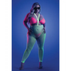 Glow Come Alive Suspender Stockings Bralette & G-String Multi Color QN - Lingerie - Plus/Queen - Packaged