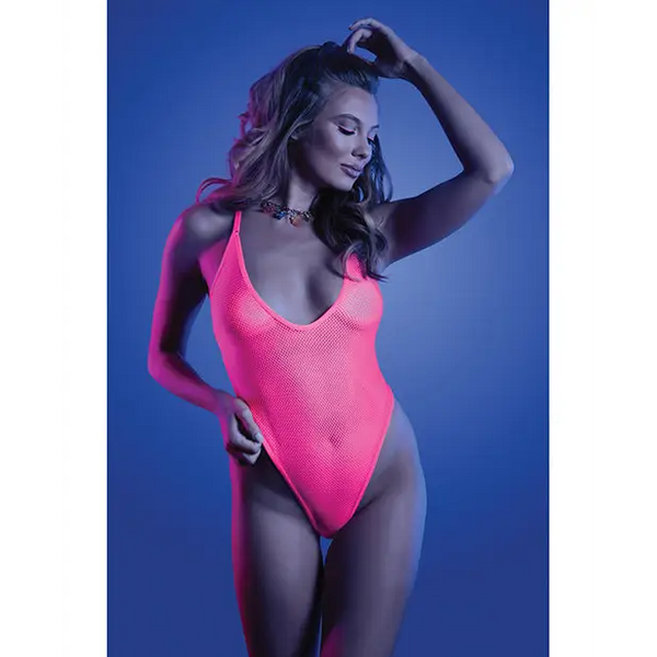 Glow Electric Haze Teddy Neon Pink L/XL - Lingerie - Packaged