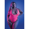Glow Electric Haze Teddy Neon Pink QN - Lingerie - Plus/Queen - Packaged
