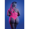 Glow Electric Haze Teddy Neon Pink QN - Lingerie - Plus/Queen - Packaged