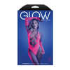 Glow Flashback Black Light Reactive Rhinestone Teddy w/Gloves (or Leg Warmers) - Neon Pink O/S - Lingerie - Packaged