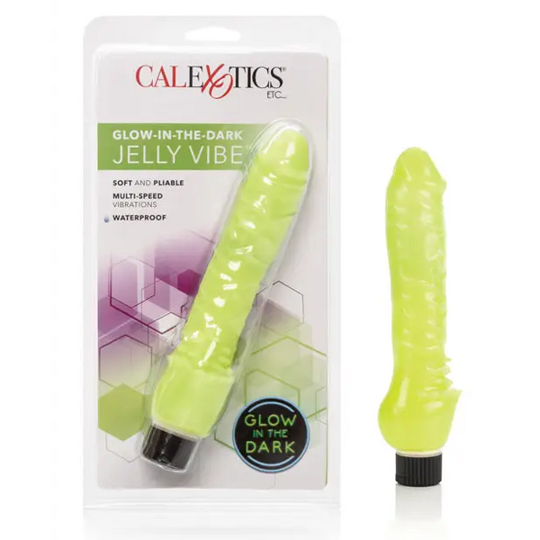 Glow In The Dark 7’’ Jelly Penis Vibe - Vibrators