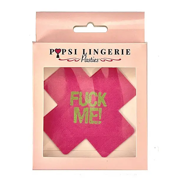 Glow In the Dark Fuck Me Pasties - Pink O/S - Lingerie - Packaged