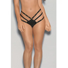 Glow Stones Black Light Dancewear Strappy Thong Black O/S - Lingerie - Hanging
