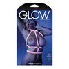Glow Strapped In Glow in the Dark Harness Top (Pasties Not Included) Light Pink O/S - Lingerie - Packaged