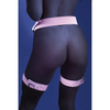 Glow Strapped In Glow in the Dark Leg Harness Light Pink O/S - Lingerie - Packaged