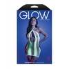 Glow Synthesize UV Reactive Seamless Halter Dress - Neon Green O/S - Lingerie - Packaged