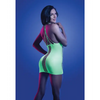 Glow Synthesize UV Reactive Seamless Halter Dress - Neon Green O/S - Lingerie - Packaged