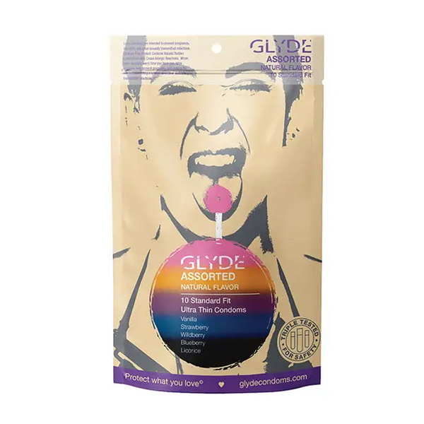 Glyde Assorted Flavors - Pack of 10 - Condoms