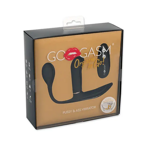 GoGasm Pussy & Ass Vibrator - Black - Stimulators
