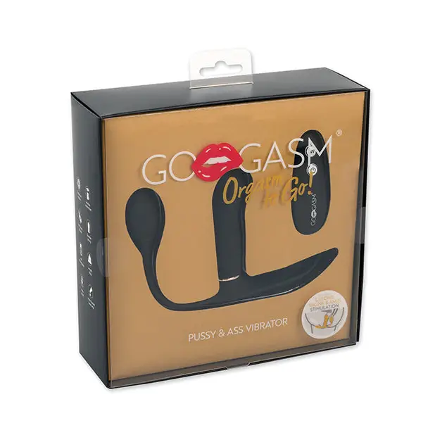 GoGasm Pussy & Ass Vibrator - Black - Stimulators