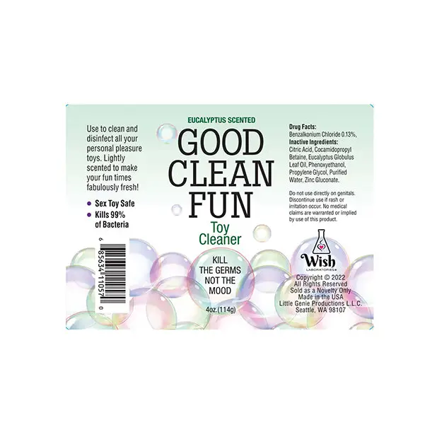 Good Clean Fun Toy Cleaner - 4 oz Eucalyptus