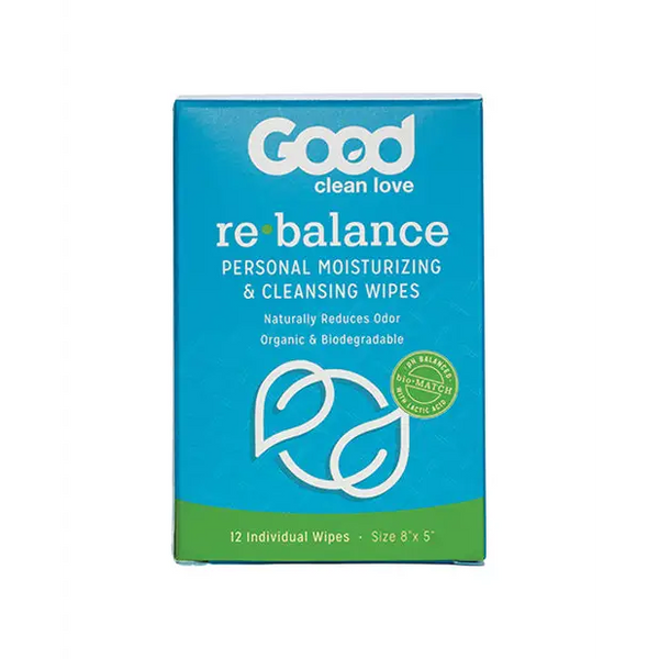 Good Clean Love Rebalance Wipes - Box of 12 - Body & Bath Products