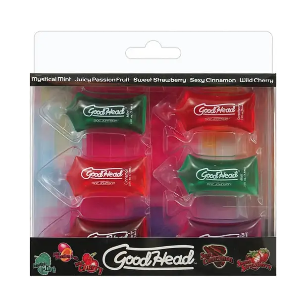 GoodHead -.25 oz Pillow Asst. Flavors Pack of 6 - Sexual Enhancers
