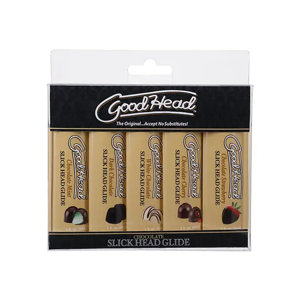 GoodHead Chocolate Slick Head Glide - Asst. Flavors Pack of 5 - Lubricants