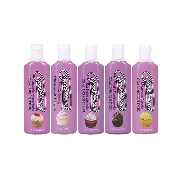 GoodHead Cupcake Oral Delight Gel - Asst. Flavors Pack of 5 - Sexual Enhancers