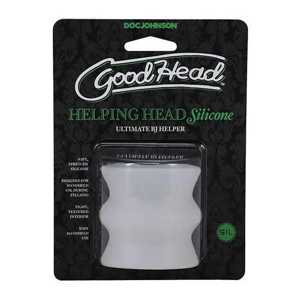 GoodHead Helping Head Silicone Stroker - Frost - Dolls & Masturbators
