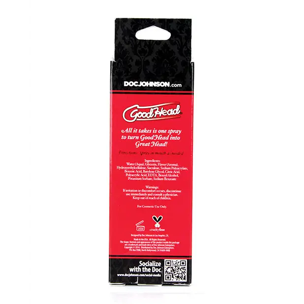 GoodHead Juicy Head Dry Mouth Spray - 2 oz Red Apple - Sexual Enhancers