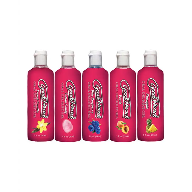 GoodHead Oral Delight Gel - 1 oz Asst. Flavors Pack of 5 - Sexual Enhancers