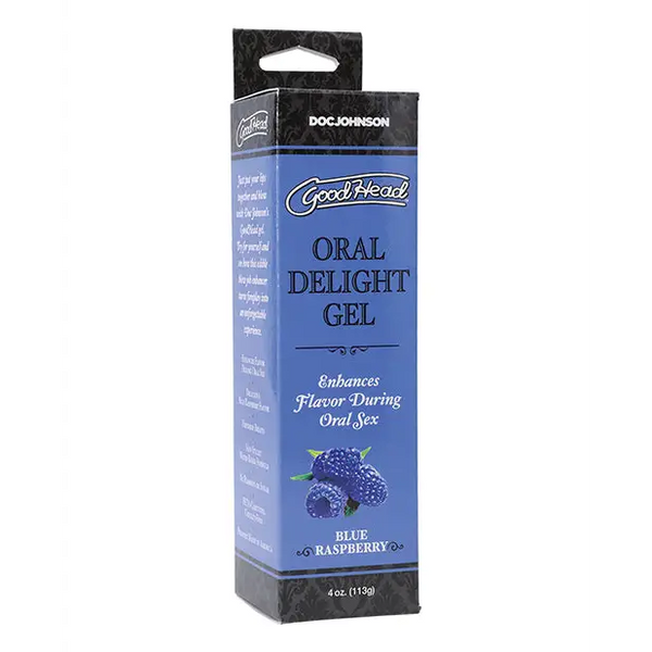 GoodHead Oral Delight Gel - 4 oz Blue Raspberry - Sexual Enhancers