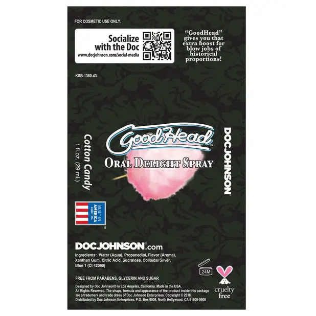 GoodHead Oral Delight Spray - Cotton Candy - Sexual Enhancers