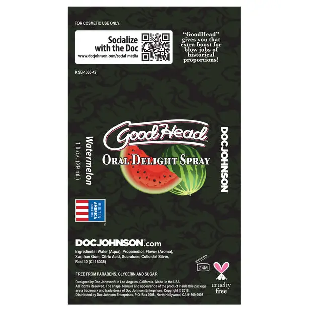 GoodHead Oral Delight Spray - Watermelon - Sexual Enhancers