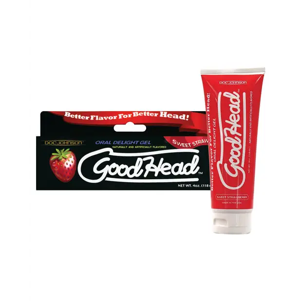 GoodHead Oral Gel - 4 oz Sweet Strawberry - Sexual Enhancers