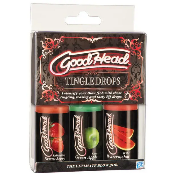 GoodHead Tingle Drops Kit - Strawberry/Green Apple/Watermelon - Sexual Enhancers
