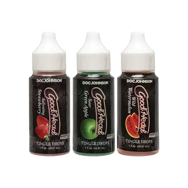 GoodHead Tingle Drops Kit - Strawberry/Green Apple/Watermelon - Sexual Enhancers