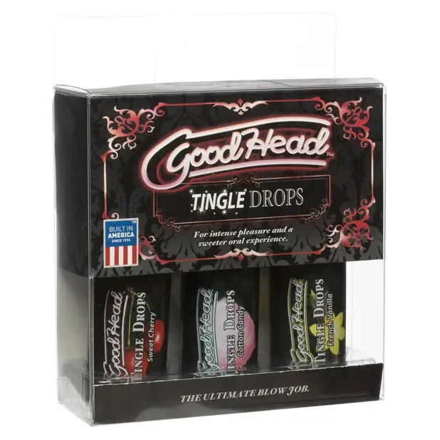 GoodHead Tingle Drops Kit - Sweet Cherry/Cotton Candy/French Vanilla - Sexual Enhancers