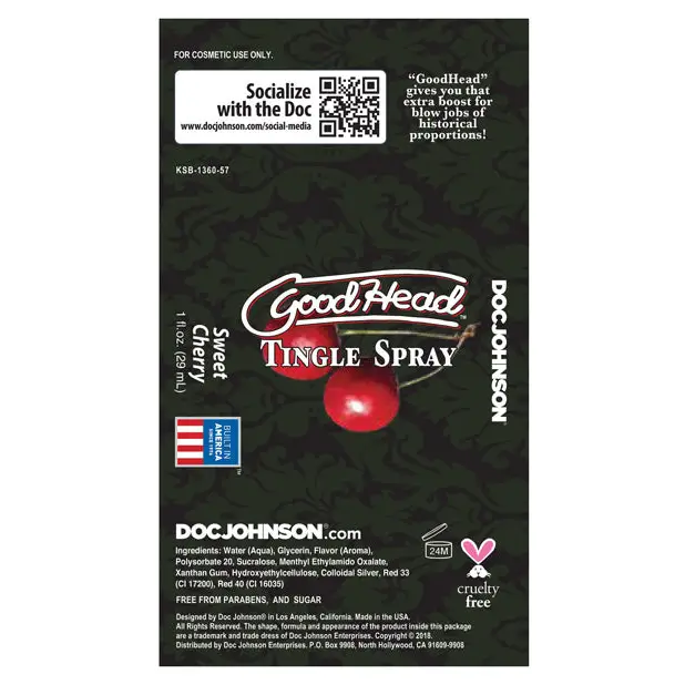 GoodHead Tingle Spray - Sweet Cherry - Sexual Enhancers
