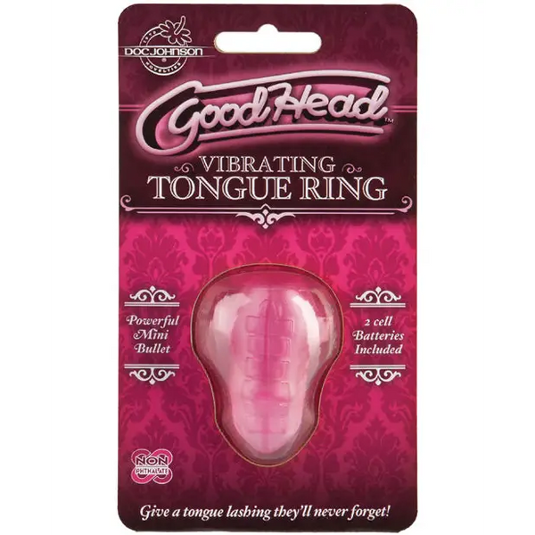 GoodHead Vibrating Tongue Ring - Pink - Stimulators