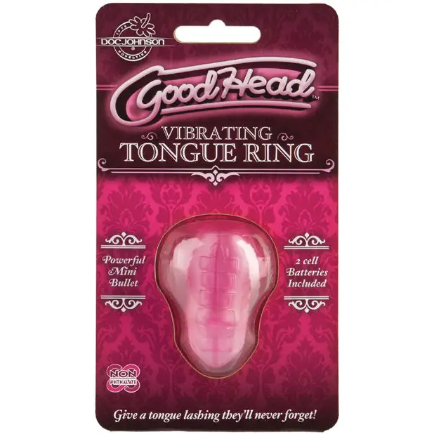 GoodHead Vibrating Tongue Ring - Pink - Stimulators