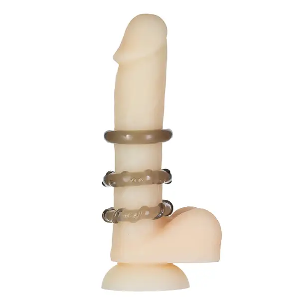 Got Big Dick 3 Pack Cock Rings - Black - Penis Enhancement