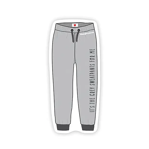 Grey Sweatpants Naughty Sticker - Pack of 3 - Novelties